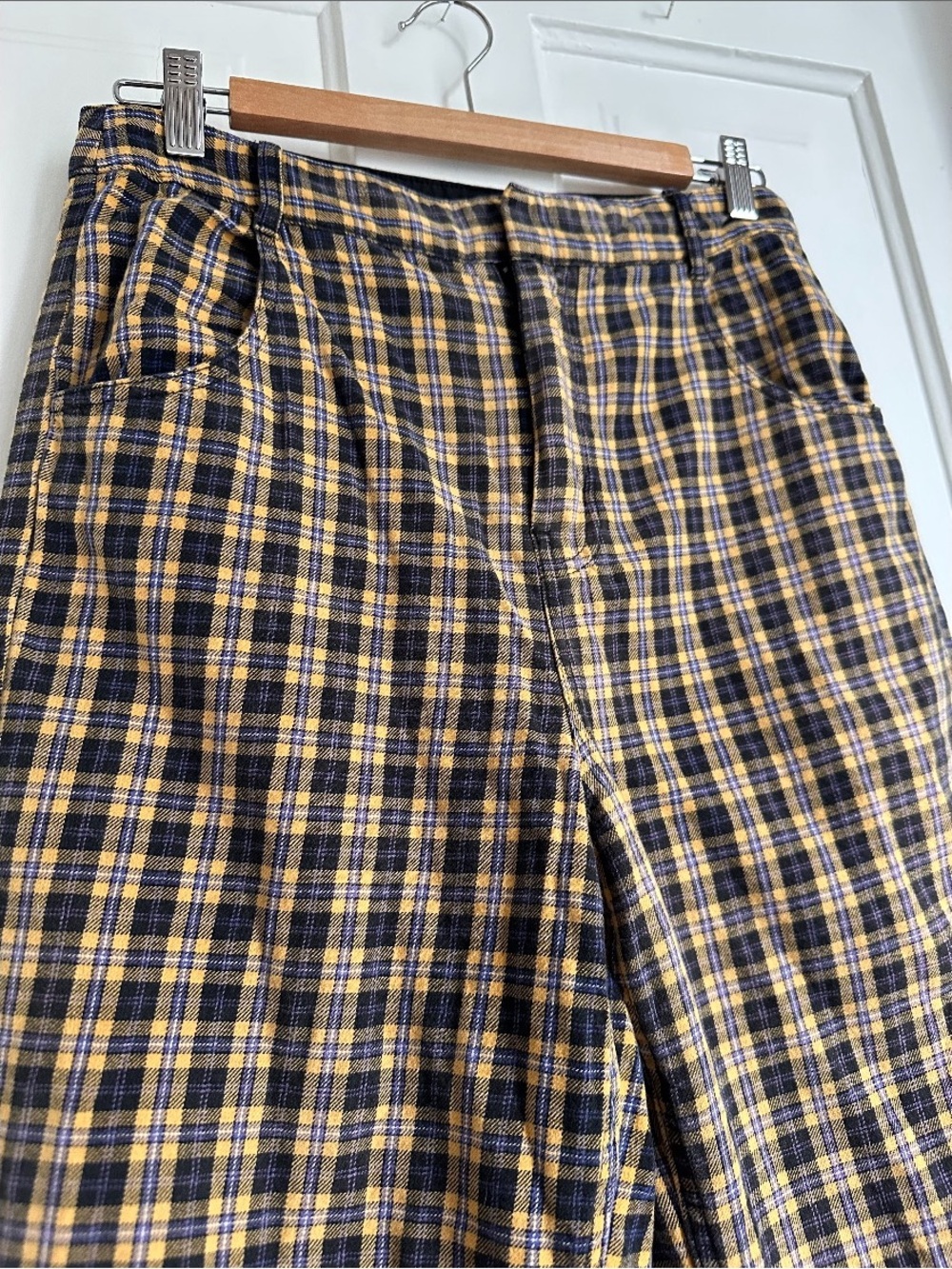 Free People Joey Classic High-rise Pants plaid - Picture 5 of 10